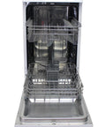 Interior view of Game Changing 18 Inch Portable Dishwasher With Stainless Steel Tub And Six Hardworking Wash Cycles For No Sweat Cleanup Energy Star Approved.