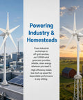 Beefy 1200W Wind Generator With 5 Blade Low Start Up Speed 2.5 m/s Weather Resistant Wind Turbine For Marine Home Farm