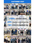 Customer visit collage showcasing diverse groups interacting with Industrial Hydraulic Glass Vacuum Suction Lifter Mobile Panel Handler.