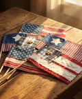 Six Pack 4x6 Inch Fabric Mini Flags On Sticks For 4th Of July Home Decor And Independence Day Parties Vintage Retro Patriotic Flags