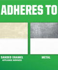 Fast Dry Appliance Touch Up Paint With Specialty Brush Bottle adheres to sanded enamel and metal surfaces shown in image