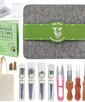 Dope Pro Grade Needle Felting Kit With 90 Felting Needles, 8x10 Large Mat, Wood Handle Sets, Scissors, Pins, Awl, Finger Cots And Canvas Bag For DIY Wool Felting Crafts