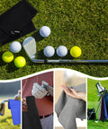 Three Pack Microfiber Golf Towels 16x16 Inches With Waffle Texture Absorbent Surface For Dry Hands And Clean Clubs On The Course