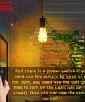 Solar Powered Pendant Lights For Indoor And Outdoor Use With Remote And Pull Cord Waterproof Metal Shed Light On Patio