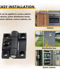 4 Pack Adjustable Torque Hinges Black Plastic Friction Hinges With 4 Countersunk Holes 43mm By 36mm E6 10 301 20 Style used in cabinets and enclosures