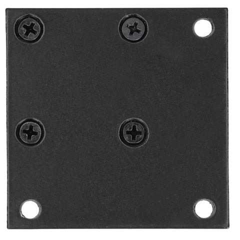 Adjustable Height Aluminum Furniture Legs Set Of 4 For Sofa, Cabinet And Bed Frames, Square 60mm Base Black Finish, mounting plate