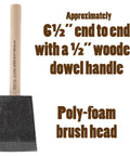 Top Shelf Two Inch Foam Brushes Twenty Four Pack For Painting Staining Varnishing Woodworking Cut Ins Made In The Usa with poly-foam head.