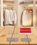 Magnetic Cabinet Catch And Latch Kit For Wardrobe Doors And Drawers, Ultra Strong Magnet, Quiet No Slam Closure components on wood