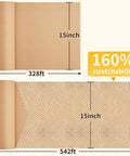 Top Shelf Honeycomb Packing Paper Stretch Roll With Extra Fragile Labels For Moving And Shipping Lightweight Cushion Wrap 15x328 inch stretchable wrap roll.
