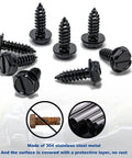 Stainless Steel Anti Theft License Plate Screws 8 Pack Black Tamper Proof Bolts For Cars Trucks And SUVs Easy Install