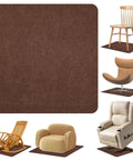 Non Slip Recliner Pads For Hardwood Floors And Tile, Heavy Duty Anti Slip Grid Floor Protectors For Carpet, 40x40 Inch Brown with chairs