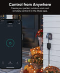 Outdoor Smart Plug With Dual Outlets And Energy Monitoring, Weatherproof IP64, 2.4GHz WiFi, No Hub Needed, Works With Alexa app