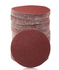 100 Pack 3 Inch 80 Grit Sanding Discs With Hook Loop Backing For Drills And Grinders, heavy duty aluminum oxide pads stacked.