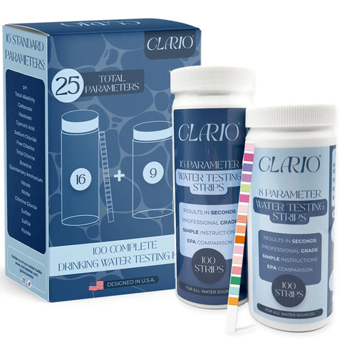 25 In 1 Water Test Kit For Drinking Water With Lead Chlorine PH Hardness And More For Home Use Includes 100 Tests For Aquarium Well Pool And Hot Tub Kit