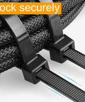 Heavy Duty 18 Inch Zip Ties 100 Pack Black UV Resistant Indoor Outdoor Cable Ties 60 Lb Tensile Strength Weatherproof Fastening