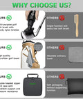 Dope All In One Golf Club Cleaning Kit With Pro Grade Cleaner Polish Brush And Grip Cleaner 7 Piece Set In Handy Hard Case Gift Box Great For On The Range Or At Home And Keeps Grips Fresh And Clubs Shiny showing brush, towel, and hard case