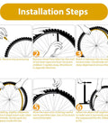 Installation steps for 2 Pack 26 x 4.0 Fat Tire Inner Tube With 32mm Schrader Valve Puncture Resistant Butyl Rubber Tubes