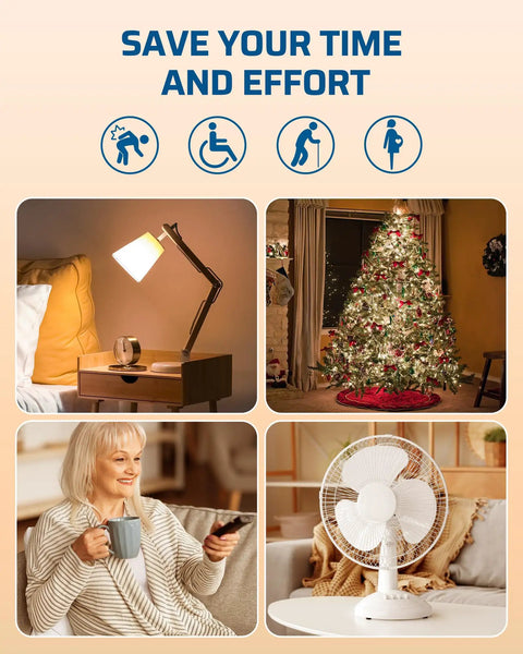 Wireless Control Outlet For Holiday Decor No Fuss Plug And Play With Remote 2 Remotes And 5 Outlets 100 Ft Range 125V