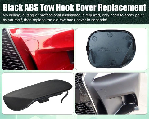 Lexus IS Front Bumper Tow Hook Cover Replacement For IS250 2014 2015, IS350 2014 2016, IS300 2016, IS200t 2016, Easy Install
