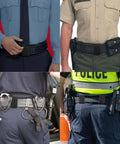 Four Pack Heavy Duty Belt Keepers Fit 2 To 2 1/4 Inch Duty Belts With Killer Hook Loop Straps seen on tactical duty belts in use.