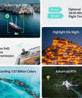 Mini 4 Pro Folding Drone With RC 2 Remote And Screen Fly More Combo 4K HDR Video Camera Highlights and Features Collage