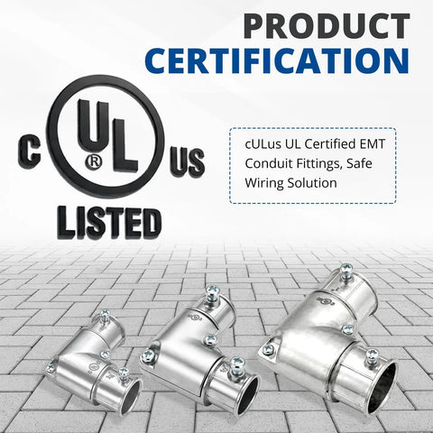 Heavy Duty 3/4 Inch Emt Conduit Fitting 90 Degree Inside Corner Pull Elbow Zinc Die Cast with UL certification.