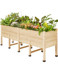7x2 Ft Raised Garden Bed With 16 Inch Depth And Legs, Drainage Holes, Perfect For Deep Rooted Veggies, Flowers And Herbs