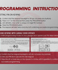 Programming instructions for Wireless Overhead Door Opener Keypad For OKP BX Compatible With Overhead Door openers.