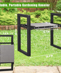 3 In 1 Garden Kneeler And Seat Folding Heavy Duty Bench With Handles For Kneeling And Sitting, 12.7 Inch Wide