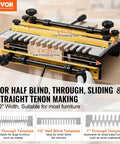 Rock Solid Dovetail Router Jig 12 Inch Width with templates for half blind and through joints on custom furniture.