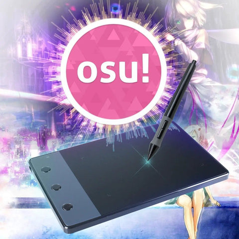 Top Tier Graphics Pad With Responsive Digital Stylus For Sketching Photo Editing OSU Gaming And Digital Art, 4 x 2.23 inch design.