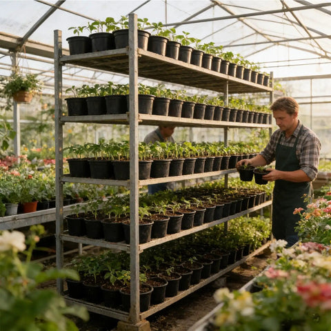 100 Piece Seedling Pots Set With 4 Inch Propagation Containers And Drainage Holes for indoor outdoor gardening in greenhouse