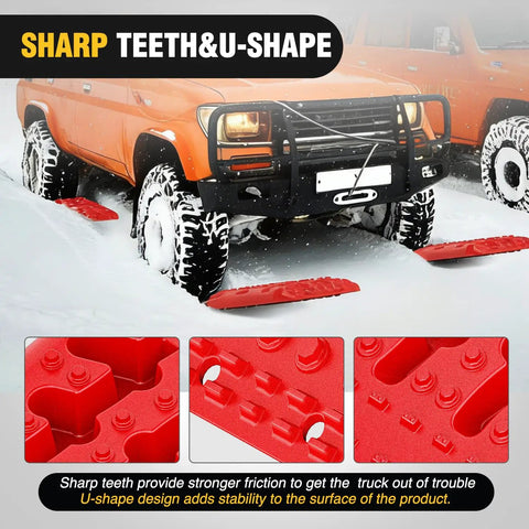 Heavy Duty Off Road Traction Boards With Jack Lift Base For Trucks SUVs Jeeps Tire Recovery Mats For Mud Snow Sand Dunes