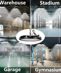 UFO High Bay LED Shop Light 6000K Daylight Bright Industrial Lighting for Warehouse, Stadium, Garage, Gymnasium