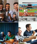 Groups enjoying games using Replacement Wired Infrared Sensor Bar For Nintendo Wii And Wii U Console in various settings