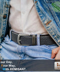 Men's Golf Belt Braided Woven Stretch Belt Multi Pack Gift Ready Casual Jeans Sports And Work Fully Adjustable With Direct Lock In Strap For All Day Comfort