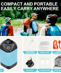 Portable Camping Shower Pump With 7800mAh Battery, Ultra Quiet Outdoor Shower, components and hikers, IPX8 Waterproof USB-C Recharge