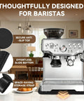 Ultimate Espresso Machine Slider Compatible With Breville 870XL, featuring secure anti-slip top and glide bottom for easy movement.