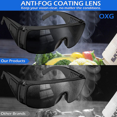 Comparison of Six Pack Anti Fog Safety Glasses Over Prescription Eyewear With UV Protection And ANSI Z87 1 Certification.