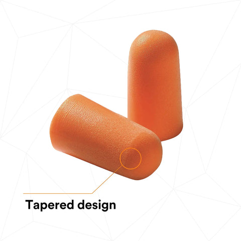 Foam Earplugs 1100 Uncorded 1000 Pair Case With Soft Hypoallergenic Polyurethane Foam, Tapered Comfort Fit For Easy In Ear Rolling