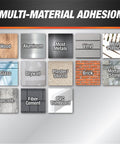 Alex Flex Premium Molding And Trim Siliconized Sealant White 10.1 Oz for multi-material adhesion information chart.