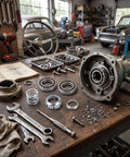 Upgrade Your Ride With This Premium Steel Tilt Steering Column Upper Bearing Kit Fit For Chevy Camaro Malibu S10 Monte Carlo Firebird And Grand Prix Ensure A Smooth Turn And Durable Performance For Your Classic Vroom Car Today. steel steering column bearing kit in workshop