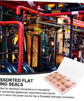 Copper Flat Gasket Kit With 280 PCs Washers, Ultra Thin Shims, Reusable And Corrosion Resistant, Handy For Screws, Oil Pan, Water, Fuel And Hydraulic Fits, DIY Repair And Maintenance Set copper washers in case