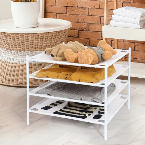 Mesh Drying Rack For Sweaters And Delicates, Stackable Lay Flat Clothes Dryer, No Fuss Portable Indoor Outdoor Dry Rack, 4 Pack White