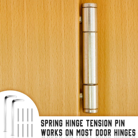 Spring Loaded Door Hinge Pin Replacement Kit With 12 Stainless Steel Shelf Pins And 2 Hex Wrenches For Self Closing Doors
