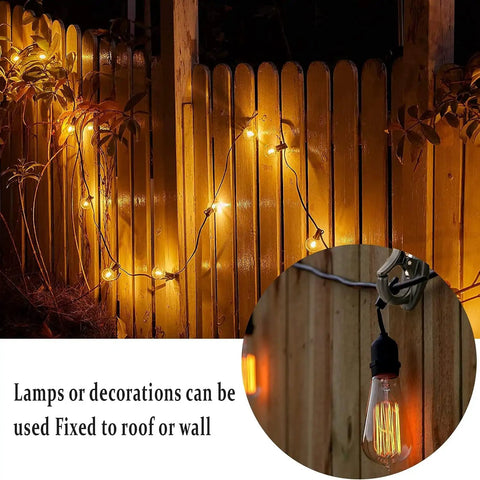 Outdoor String Light Hooks Screw In Hanger For Hanging Christmas Lights, Patio Lights, Wires And Plants, Black Finish, 20 Pack, Easy Install, No Fuss Weather Resistant, Durable Garden Hook Set
