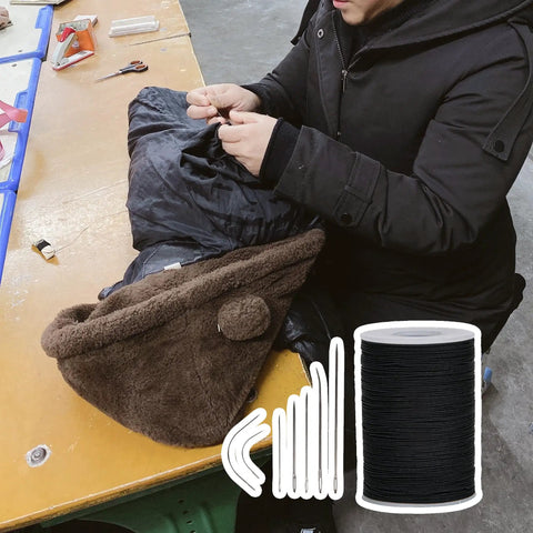Rock Solid Waxed Thread For Leather Sewing And Bookbinding Hella Durable Half Millimeter Black Cord Great For Handcraft Projects That Gonna Hold Tight Without Fraying Or Snagging Edges On Your Next Custom Piece