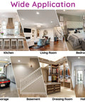 Smart BR30 Flood Light Bulb 13W 100W Equivalent in use across various rooms including kitchen, living room, and bedroom.