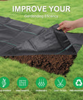 Heavy Duty Weed Barrier Landscape Fabric 6 Feet By 300 Feet Ground Cover Mat 3.2 Oz Permeable Woven Geotextile in garden use