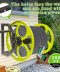 Heavy Duty Garden Hose Reel With Crank Handle Retractable 5/8 Inch Hose Reel For Wall Or Floor Mount No Hassle Metal Construction